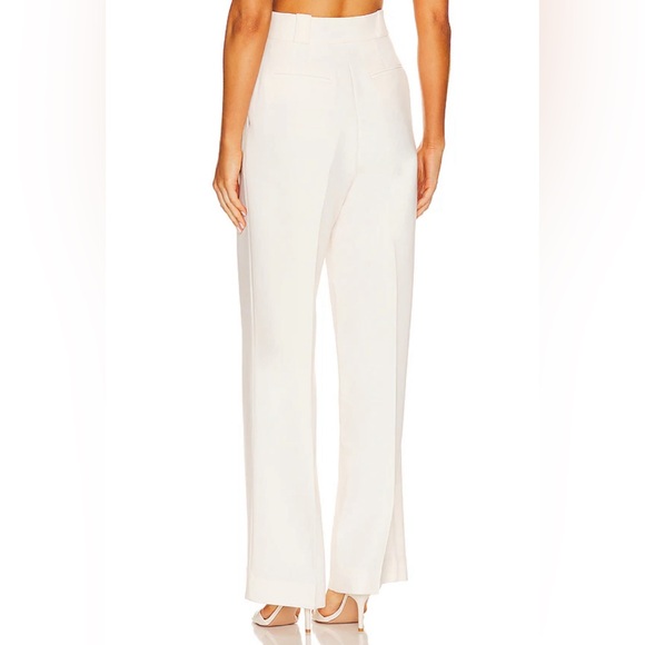 Irena Highwaisted Tailored Pant in Ivory - Picture 2 of 12